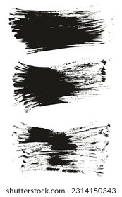 Flat Fan Brush Thin Long Background High Detail Abstract Vector Background Set 