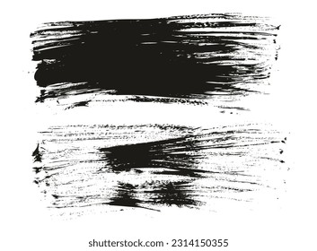 Flat Fan Brush Thin Long Background High Detail Abstract Vector Background Set 