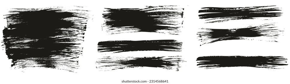 Flat Fan Brush Thin Long Background High Detail Abstract Vector Background MEGA Set 