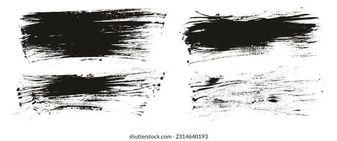 Flat Fan Brush Thin Long Background High Detail Abstract Vector Background Set 