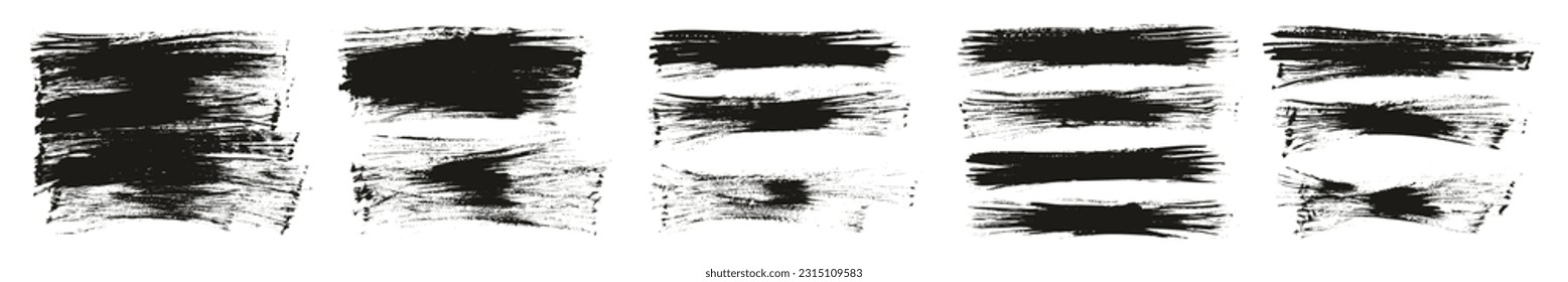 Flat Fan Brush Thin Long Background High Detail Abstract Vector Background MEGA Set 