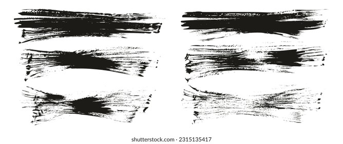 Flat Fan Brush Thin Long Background High Detail Abstract Vector Background Set 