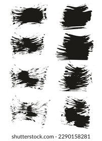 Flat Fan Brush Thin Short Background High Detail Abstract Vector Background Set 