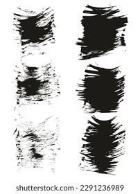 Flat Fan Brush Thin Short Background High Detail Abstract Vector Background Set 