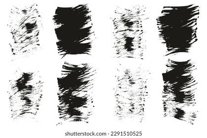 Flat Fan Brush Thin Short Background High Detail Abstract Vector Background Set 