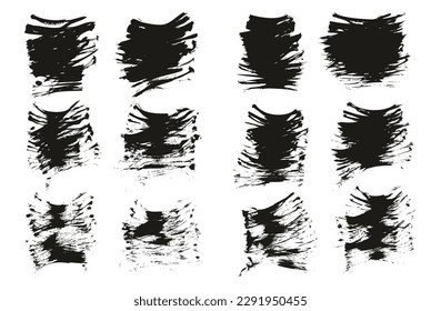 Flat Fan Brush Thin Short Background High Detail Abstract Vector Background Set 