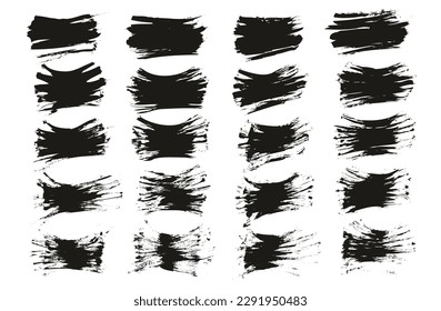 Flat Fan Brush Thin Short Background High Detail Abstract Vector Background Set 
