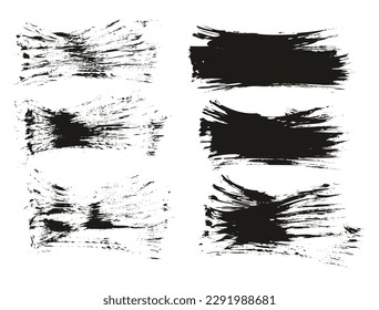 Flat Fan Brush Thin Short Background High Detail Abstract Vector Background Set 