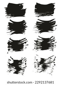 Flat Fan Brush Thin Short Background High Detail Abstract Vector Background Set 