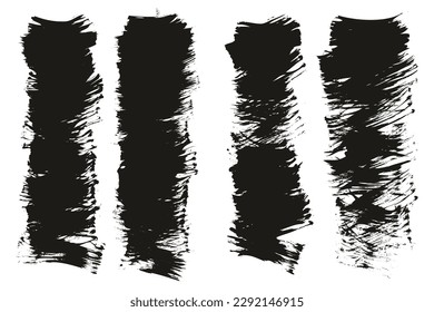 Flat Fan Brush Thin Short Background High Detail Abstract Vector Background Set 
