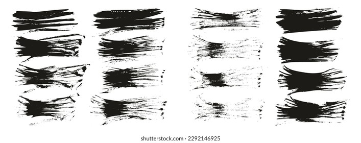 Flat Fan Brush Thin Short Background High Detail Abstract Vector Background Set 