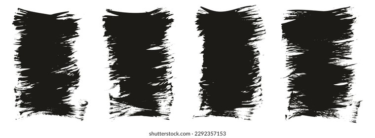 Flat Fan Brush Thin Short Background High Detail Abstract Vector Background Set 
