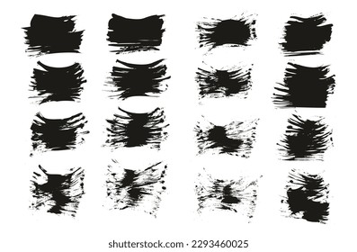 Flat Fan Brush Thin Short Background High Detail Abstract Vector Background Set 