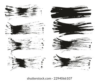 Flat Fan Brush Thin Short Background High Detail Abstract Vector Background Set 