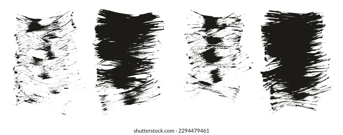 Flat Fan Brush Thin Short Background High Detail Abstract Vector Background Set 