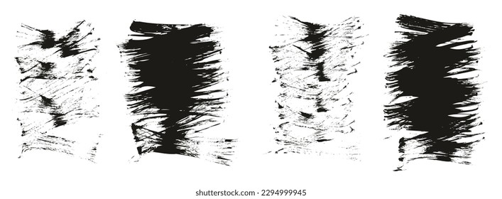 Flat Fan Brush Thin Short Background High Detail Abstract Vector Background Set 
