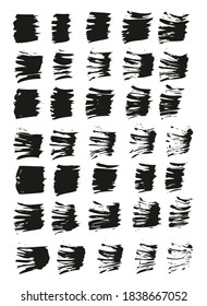 Flat Fan Brush Thin Straight Lines High Detail Abstract Vector Background Set 