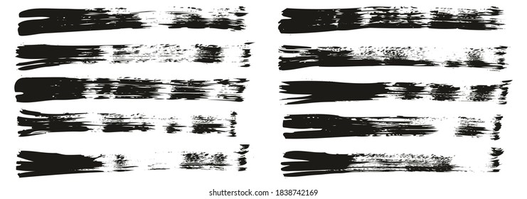 Flachlüfter-Brush-dünne, gerade Linien, abstraktes, abstraktes Vektorhintergrundsatz-Set mit hoher Detailgenauigkeit 
