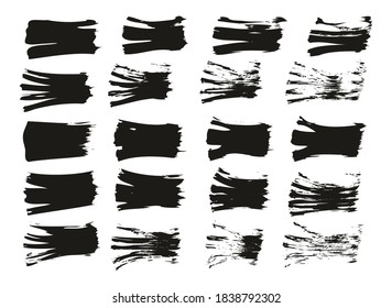 Flat Fan Brush Thin Straight Lines High Detail Abstract Vector Background Set 