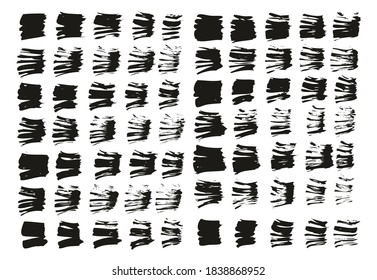 Flat Fan Brush Thin Straight Lines High Detail Abstract Vector Background Set 