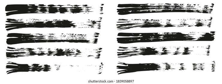 Flat Fan Brush Thin Straight Lines High Detail Abstract Vector Background Set 