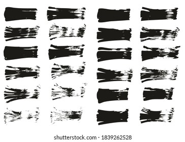 Flachlüfter-Brush-dünne, gerade Linien, abstraktes, abstraktes Vektorhintergrundsatz-Set mit hoher Detailgenauigkeit 