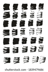 Flachlüfter-Brush-dünne, gerade Linien, abstraktes, abstraktes Vektorhintergrundsatz-Set mit hoher Detailgenauigkeit 