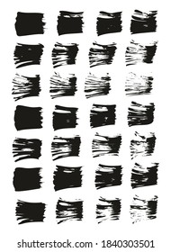 Flat Fan Brush Thin Straight Lines High Detail Abstract Vector Background Set 