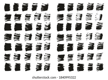Flat Fan Brush Thin Straight Lines High Detail Abstract Vector Background Set 