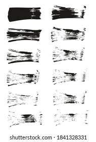 Flat Fan Brush Thin Straight Lines High Detail Abstract Vector Background Set 