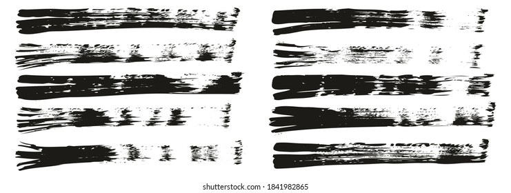 Flachlüfter-Brush-dünne, gerade Linien, abstraktes, abstraktes Vektorhintergrundsatz-Set mit hoher Detailgenauigkeit 
