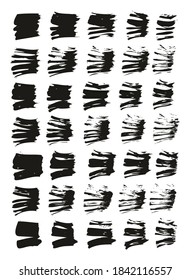 Flat Fan Brush Thin Straight Lines High Detail Abstract Vector Background Set 