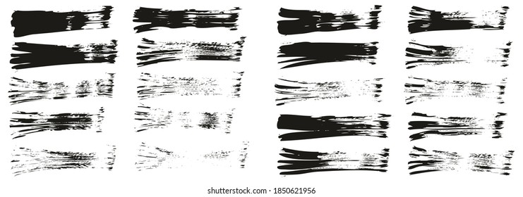 Flat Fan Brush Thin Straight Lines High Detail Abstract Vector Background Set 