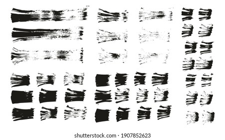 Flat Fan Brush Thin Straight Lines High Detail Abstract Vector Background Set 