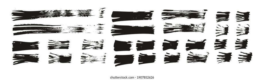 Flat Fan Brush Thin Straight Lines High Detail Abstract Vector Background Set 