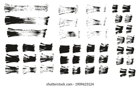 Flat Fan Brush Thin Straight Lines High Detail Abstract Vector Background Set 