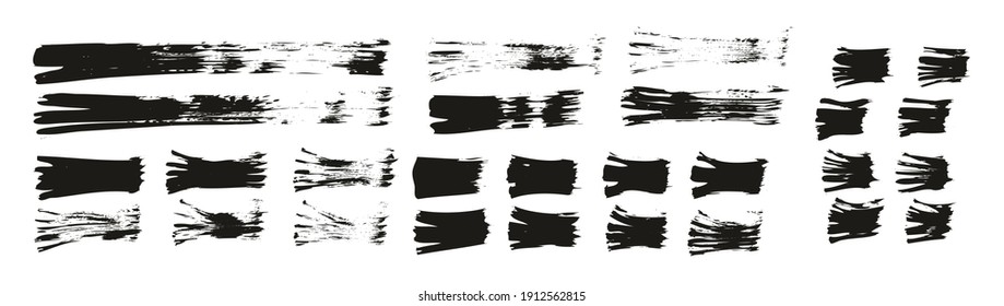 Flat Fan Brush Thin Straight Lines High Detail Abstract Vector Background Set 