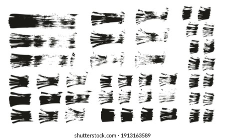 Flat Fan Brush Thin Straight Lines High Detail Abstract Vector Background Set 