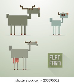Flat Farm Goat, vector
