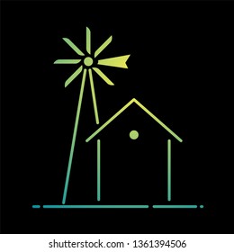 flat farm illustration