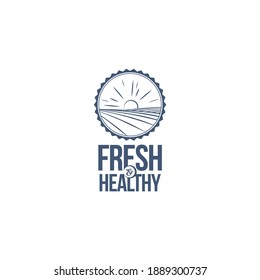Flat farm logo template collection