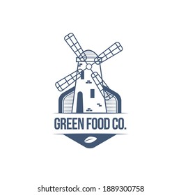 Flat farm logo template collection