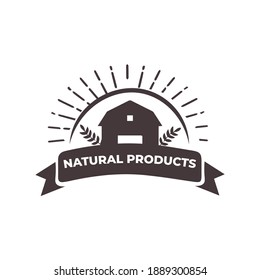 Flat farm logo template collection