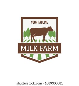 Flat farm logo template collection