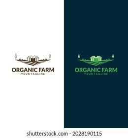 Flat farm logo template collection. Farm product logo or symbol. Agriculture, farming, natural food concept