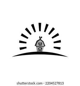 Flaches Farm Logo Vorlage Sammlung. Logo oder Symbol für landwirtschaftliche Erzeugnisse. Landwirtschaft, Landwirtschaft, Naturlebensmittelkonzept