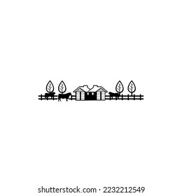 Flat farm logo template collection. Farm product logo or symbol. Agriculture, farming, natural food concept