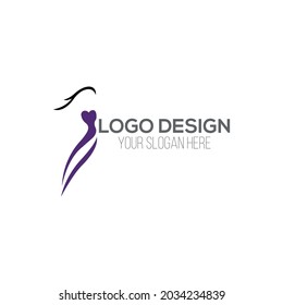 Flat fashion logo design. Modern logo.