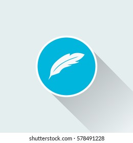 flat feather icon