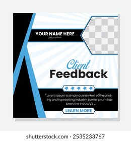 Comentarios plano landing page Cliente creativo Comentarios social media post Web Anuncio Plantilla